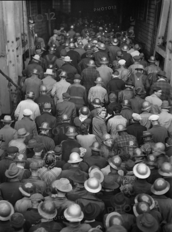 Shipyard Workers on day shift at the Richmond