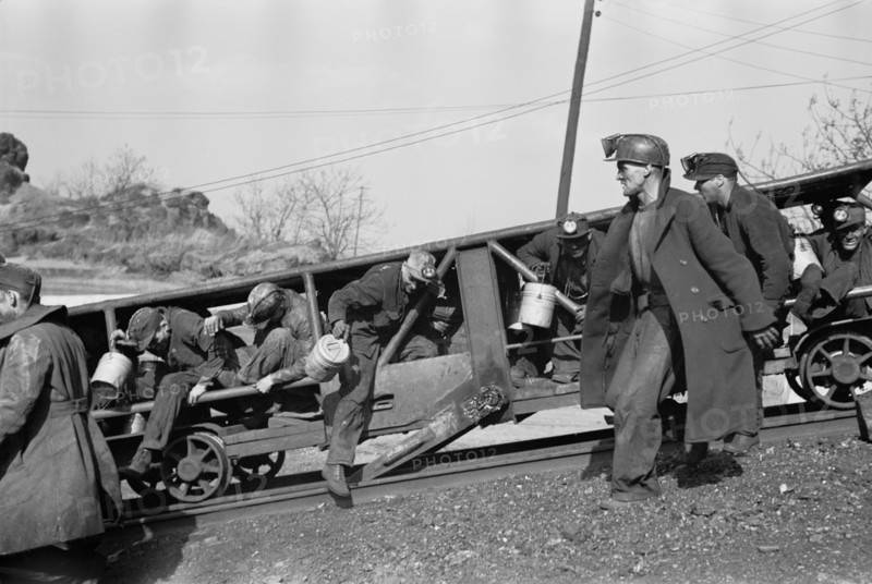 Miners coming out of the Mine