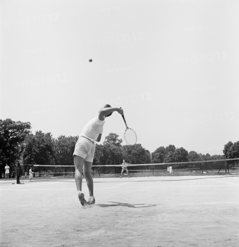 Two Men playing Tennis