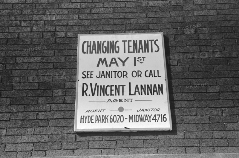 Apartment Building Sign notifying a change of Tenants