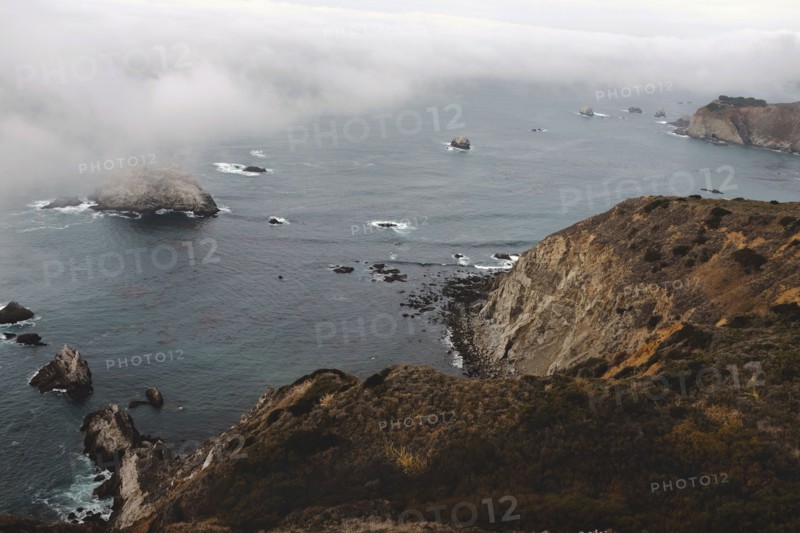 Fog over Pacific Ocean