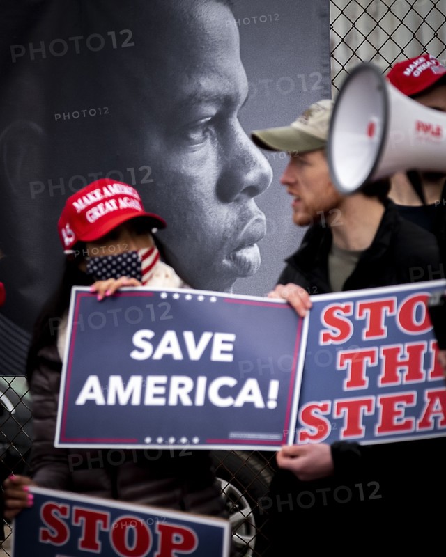 Street Protest during Joe Biden Rally