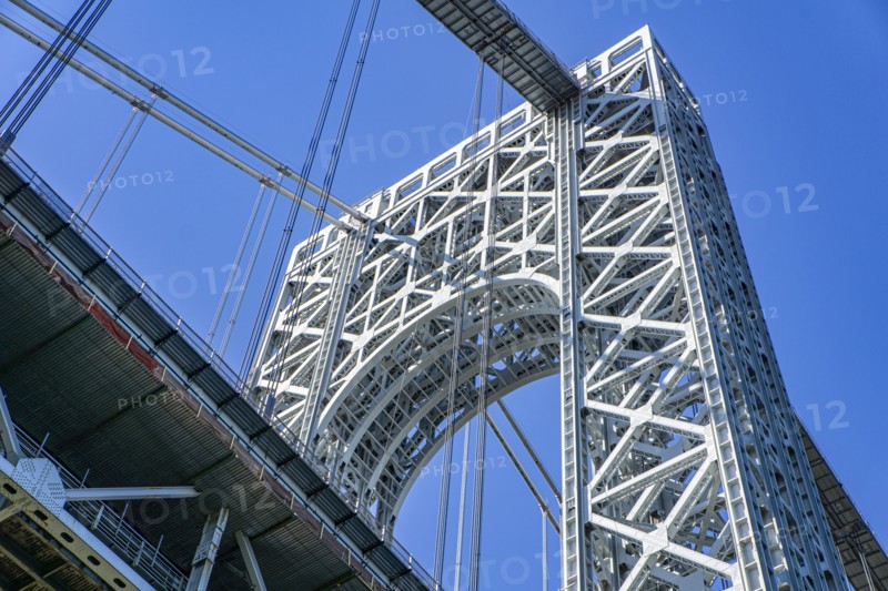 Low Angle View of Suspension Tower