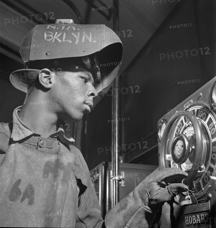 Young Adult Man receiving training in arc welding