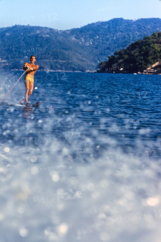 Man water skiing