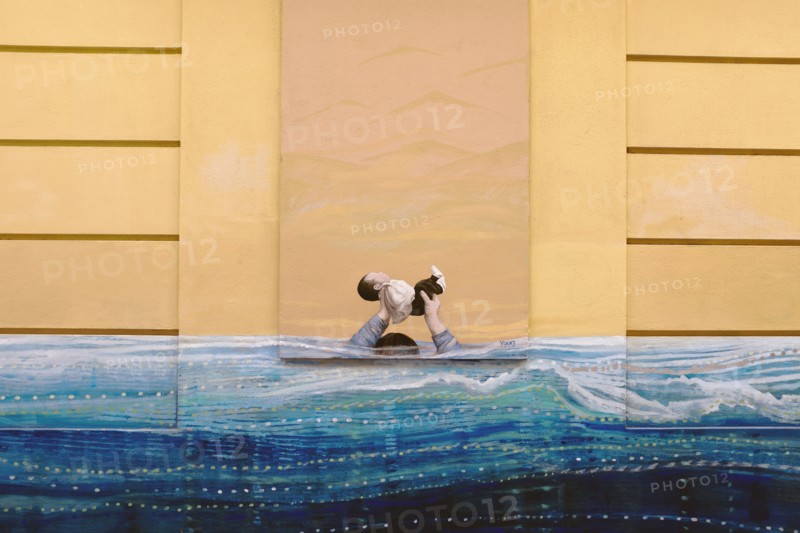 Large Public Art Mural in Remembrance of 1957 Flood