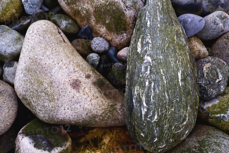 Close Up of Small Rocks at Beach