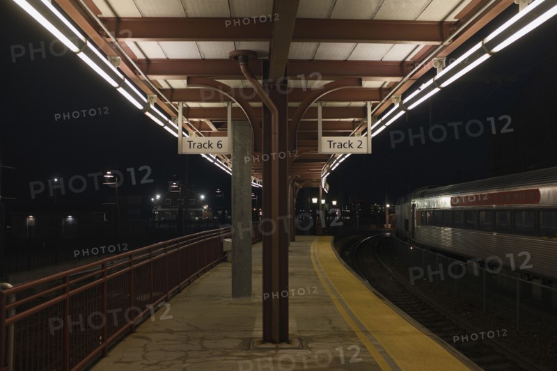Train Platform at Night