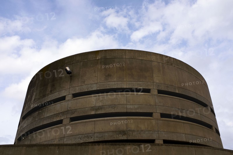 Circular Parking Garage made of Poured Concrete
