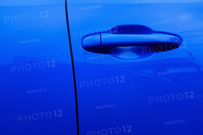 Blue Car Door Handle