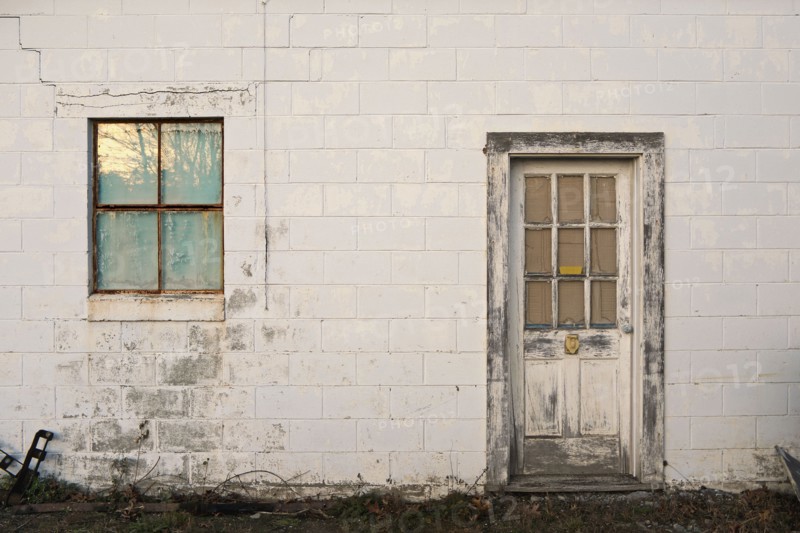 Dilapidated Cinder Block Building
