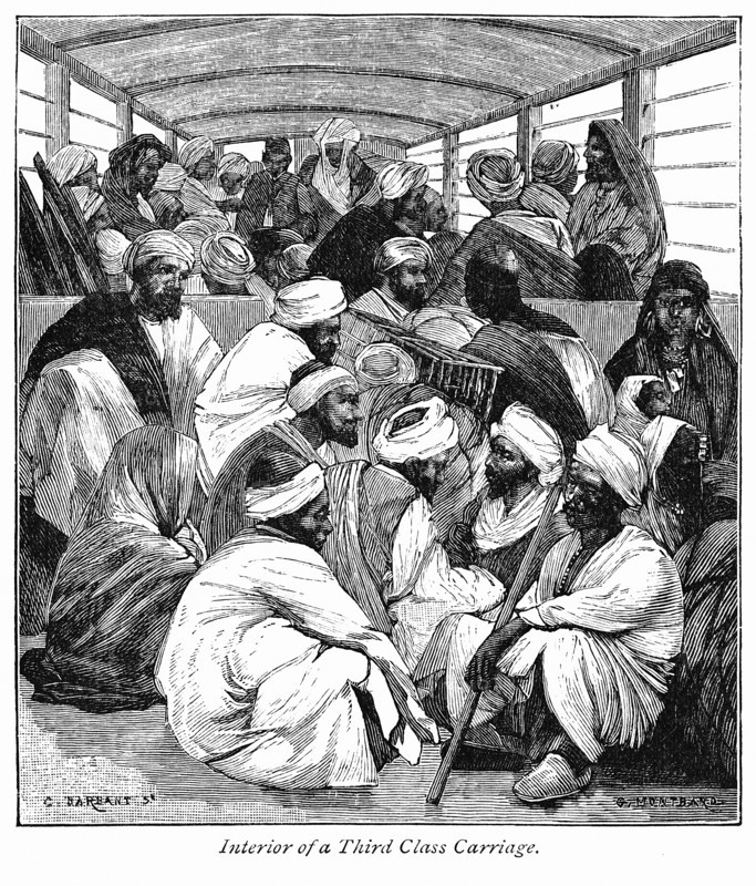 Interior of a Third Class Carriage on Train from Alexandria to Cairo