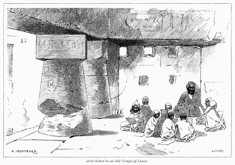 Arab School in an old Temple of Luxor