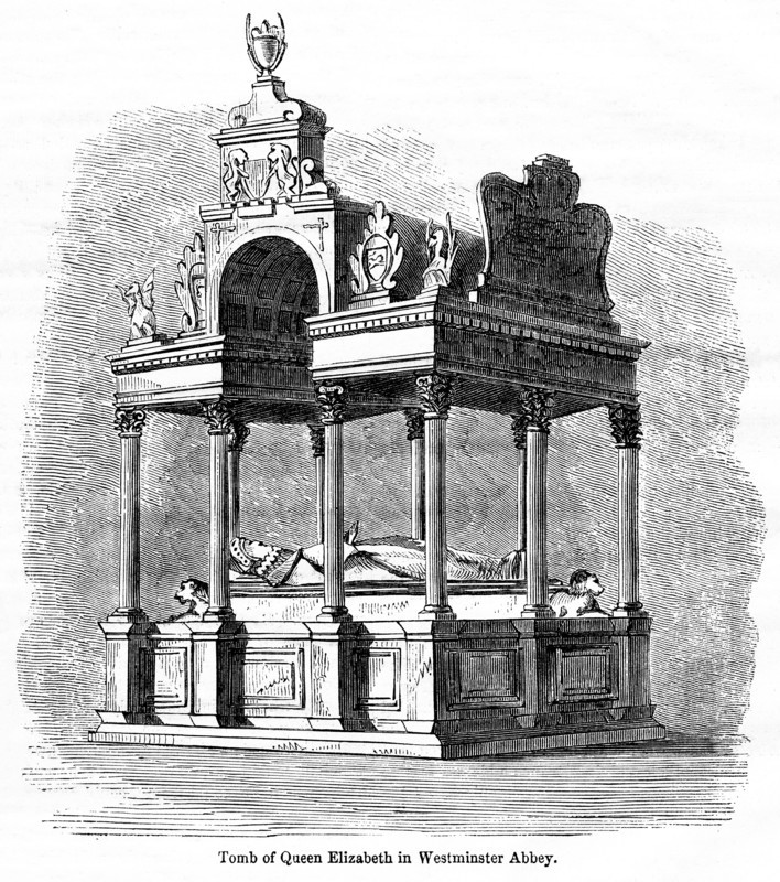 Tomb of Queen Elizabeth in Westminster Abbey