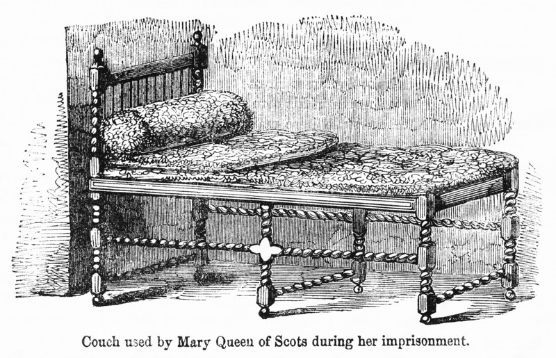 Couch used by Mary Queen of Scots during her imprisonment