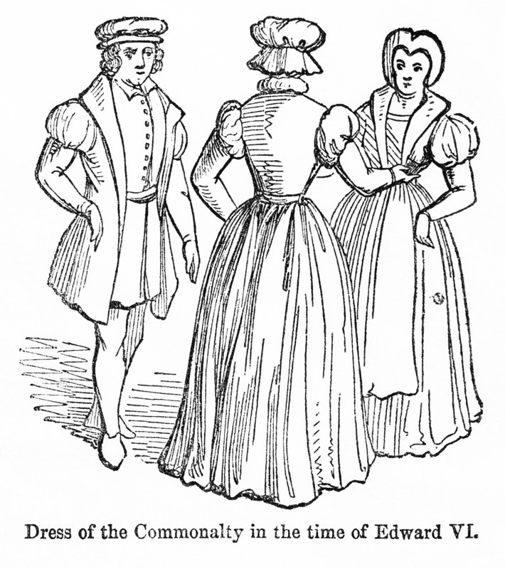 Dress of the Commonality in the time of Edward VI