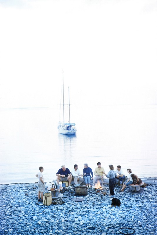 Group of People having Picnic on Beach