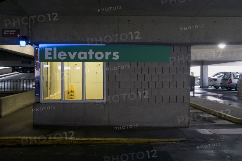 Elevator Entrance in Parking Garage
