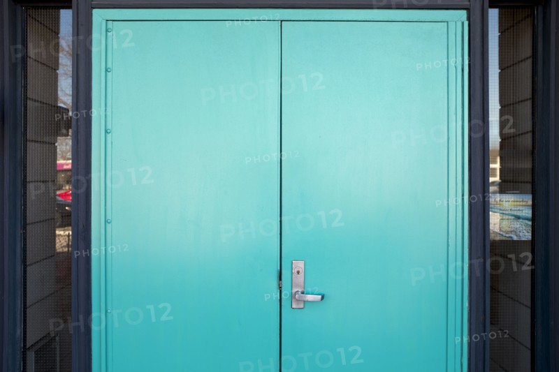 Turquoise Metal Doors