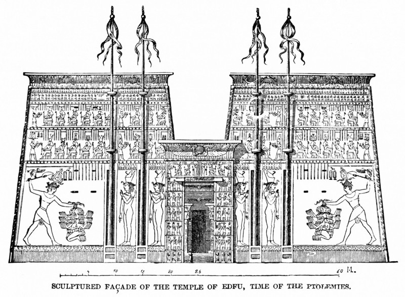 Sculptured Facade of Temple of Edfu