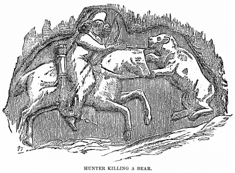 Hunter killing a Bear