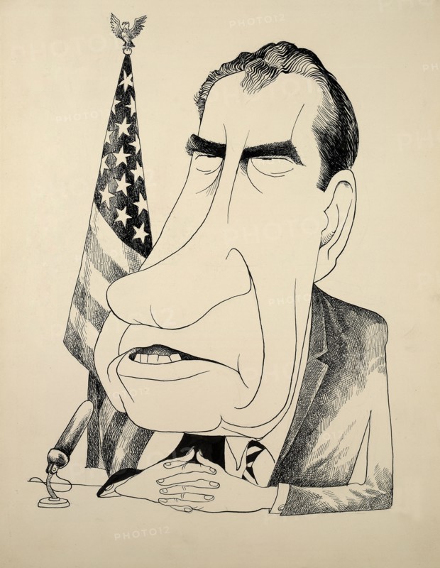 Caricature of U.S. President Richard Nixon