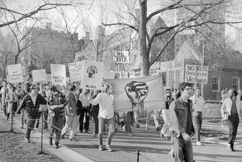 R.O.T.C. and Anti-War Demonstrators