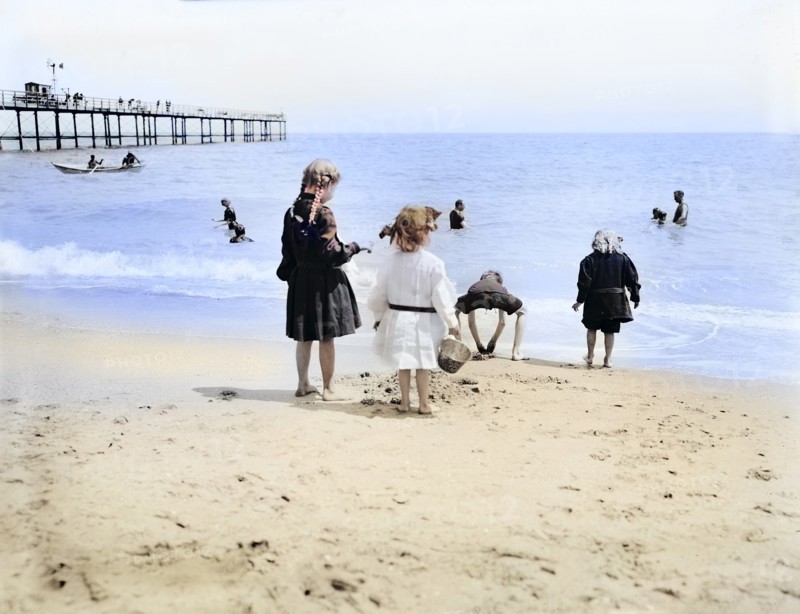 Children playing at Beach
