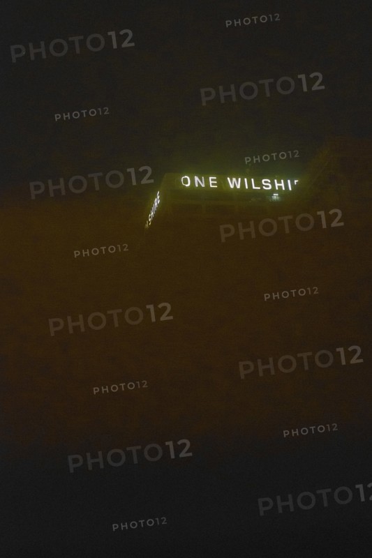 Office Building on Foggy Night