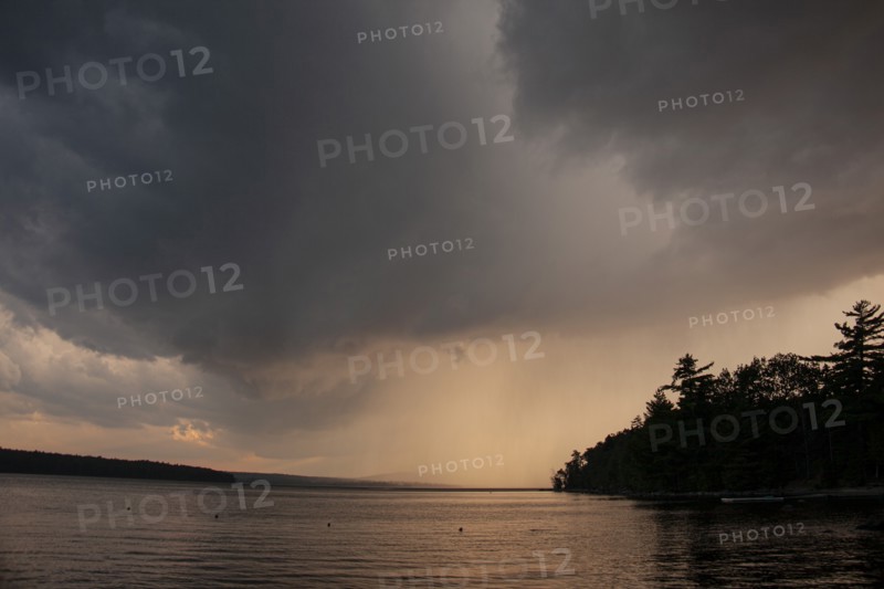 Storm clouds at lake