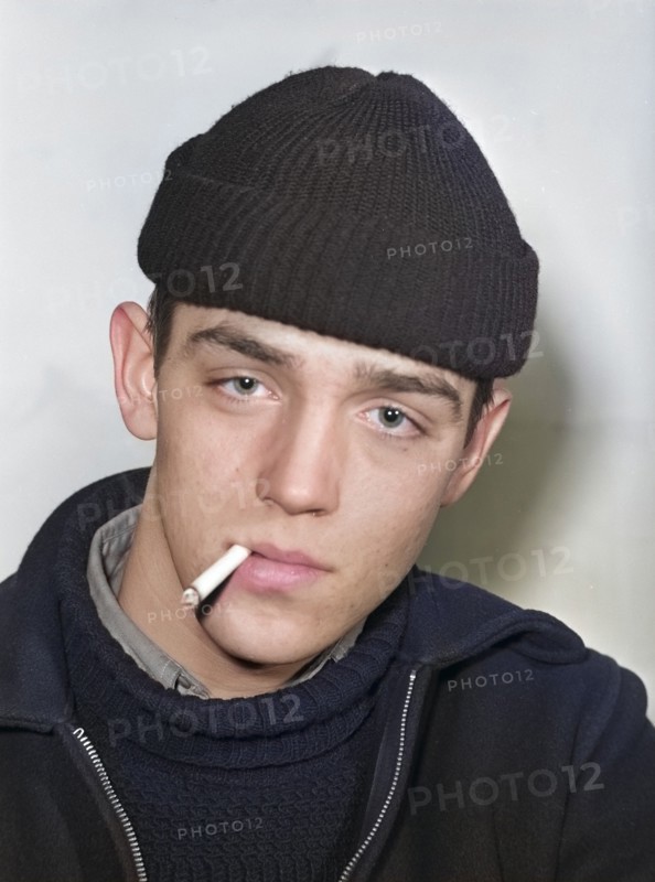 Merchant Seaman smoking a cigarette