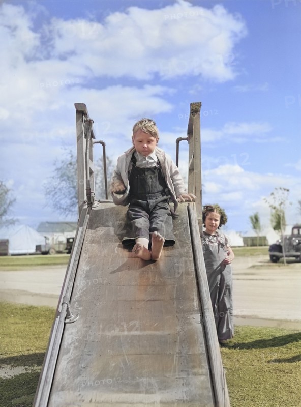 Child on slide