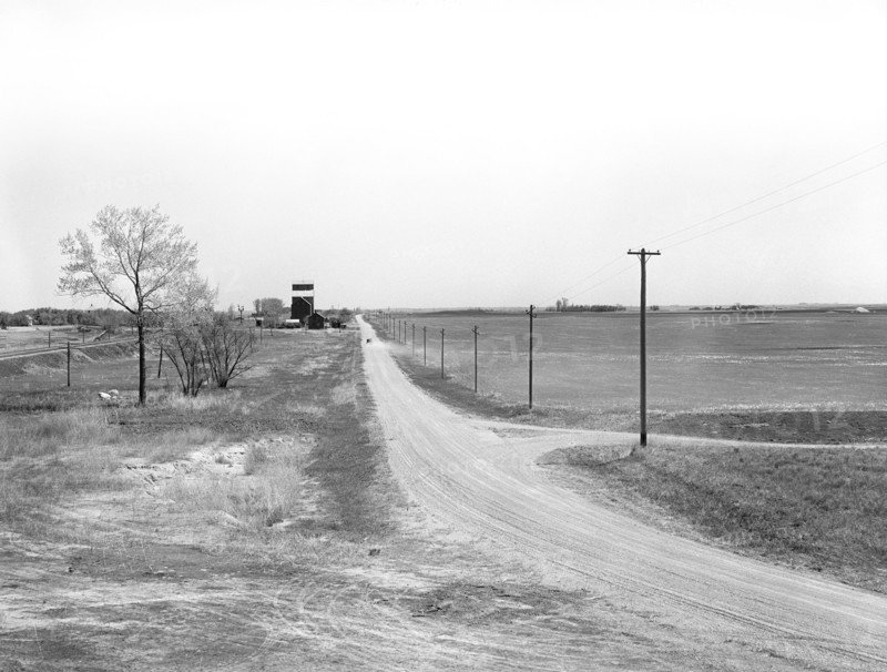 Rural road and landscape near Fargo