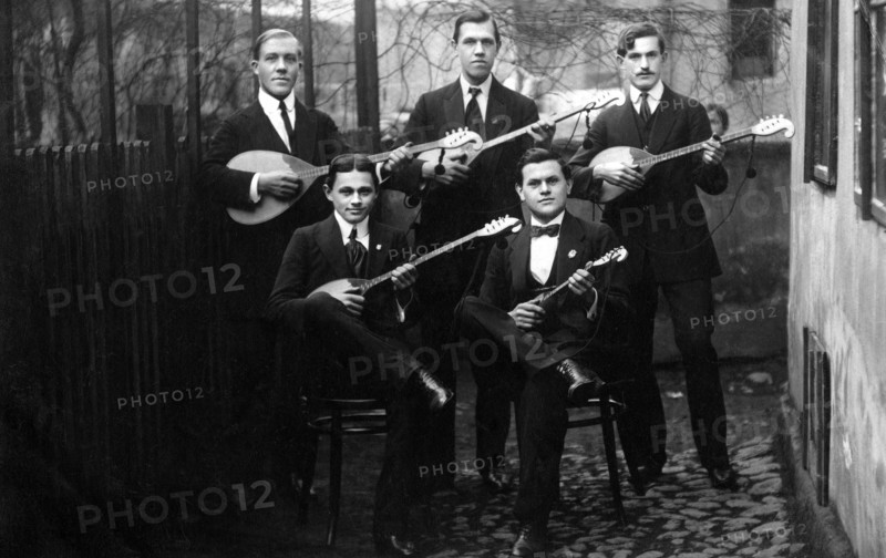 Group of Men playing Mandolins