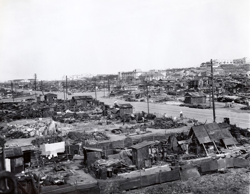 Ruins after U.S. Air Force air raids