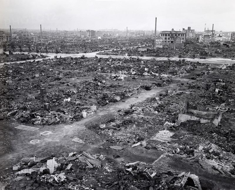 Ruins after U.S. Air Force air raids