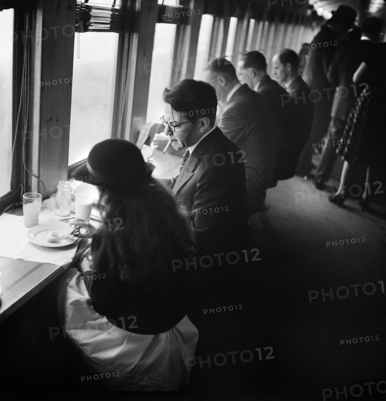 Commuters on train to New York City