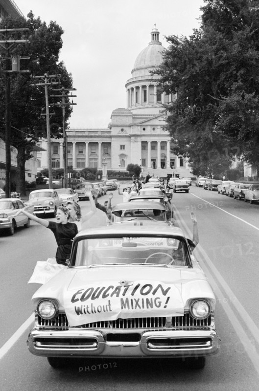 Central High School students in cars