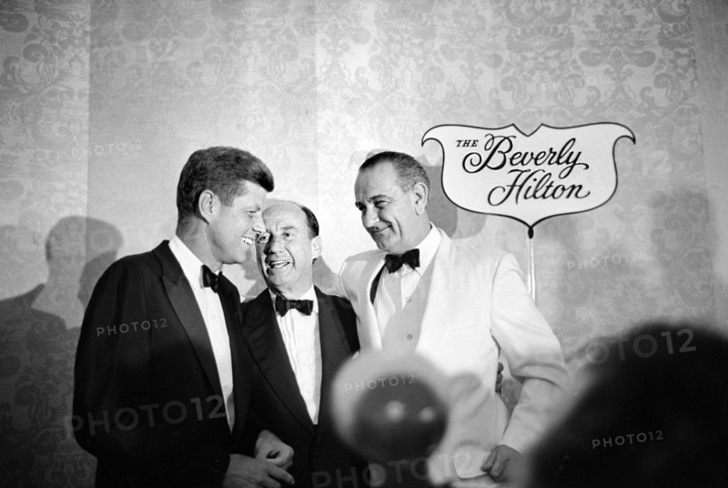 U.S. Senator John F. Kennedy with U.S. Senator Lyndon Johnson