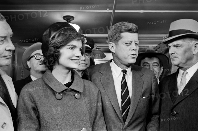 U.S. Senator  and Democratic nominee for U.S. President John F. Kennedy with his wife Jacqueline Kennedy