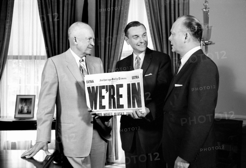 U.S. President Dwight D. Eisenhower with Michael A. Stepovich