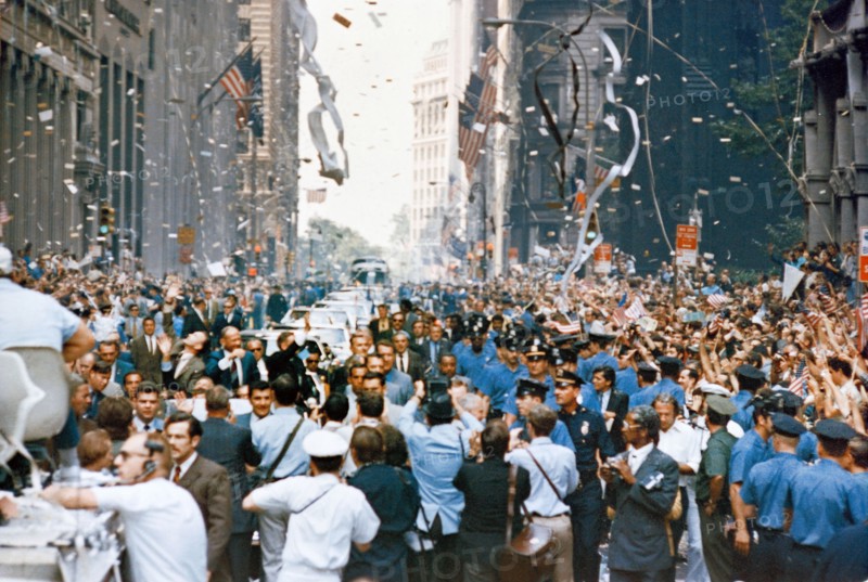 Ticker tape parade for Apollo 11 crewmen