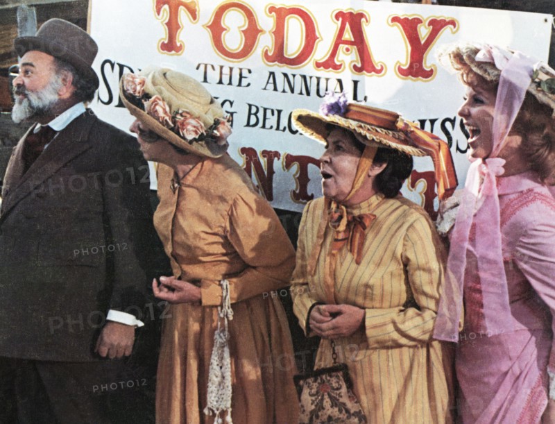 Harlan Knudson (left), on-set of the film, "The Brothers O'Toole, CVD Studios, 1973