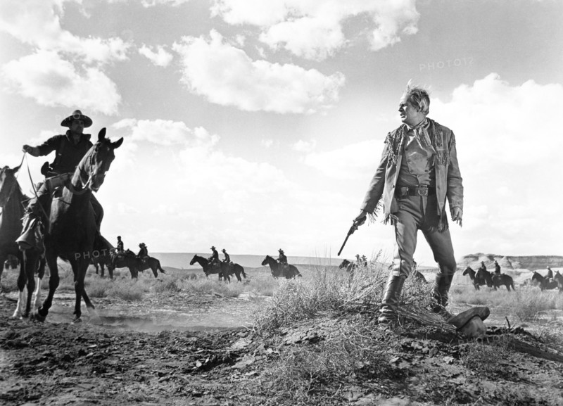 Richard Widmark, on-set of the film, "Cheyenne Autumn", Warner Bros., 1964