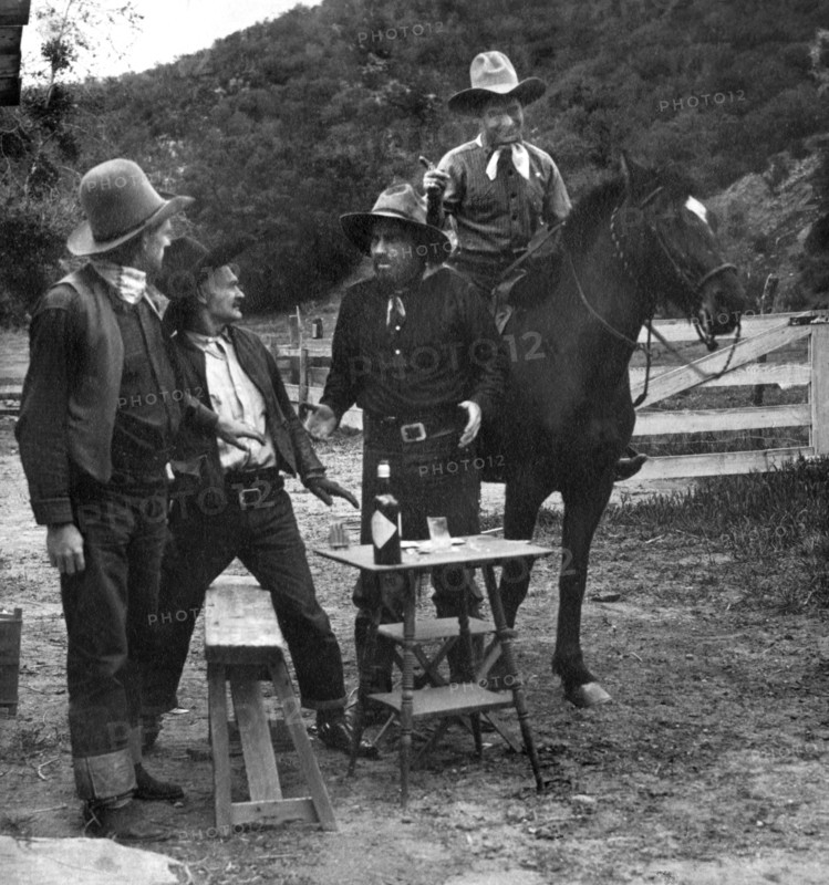William Arthur "Billy" Sullivan, on-set of the silent film, "The Business End Of A .45", E.S. Co., 1927