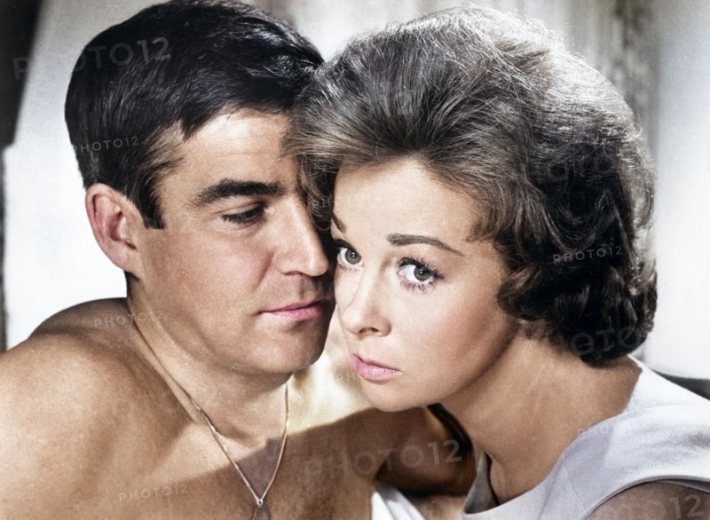 Michael Craig, Susan Hayward, on-set of the film, "Stolen Hours", United Artists, 1963