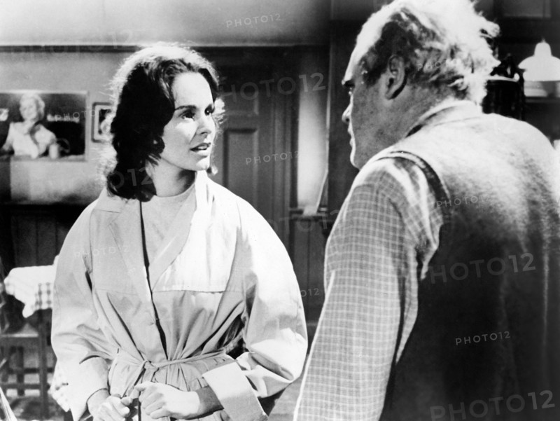 Christina Gregg, Patrick Magee, on-set of the British film, "Rag Doll", released in U.S. as "Young, Willing And Eager", Butcher's Film Service, 1961