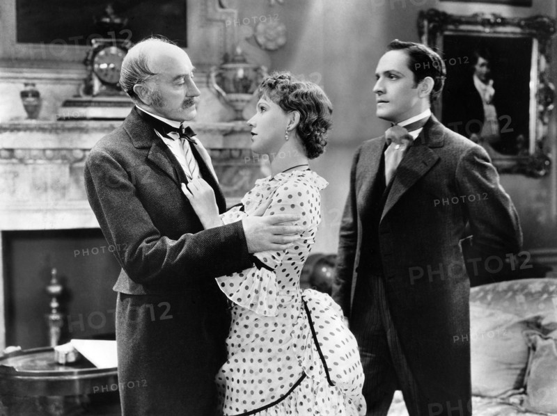 Halliwell Hobbes, Rose Hobart, Fredric March, on-set of the  film, "Dr. Jekyll And Mr. Hyde", Paramount Pictures, 1931