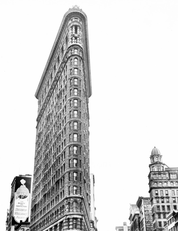 Flatiron Building, 23rd Street and Fifth Avenue, New York City, New York, USA, Berenice Abbott, Federal Art Project, "Changing New York", May 1938