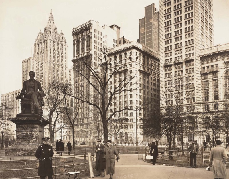 Madison Square looking north, New York City, New York, USA, Berenice Abbott, Federal Art Project, "Changing New York", March 1936